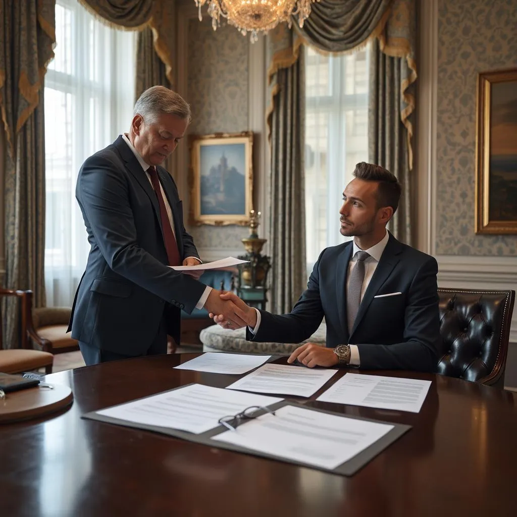 Firma de contrato de inversión